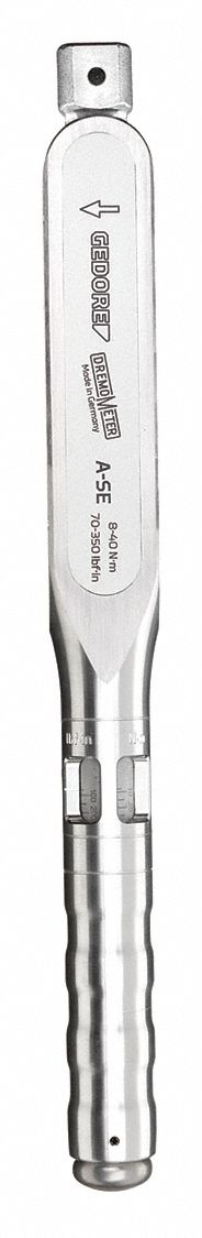 Micrometer Torque Wrench: Foot-Pound, Newton Meter, 9mm x 12mm Drive Size