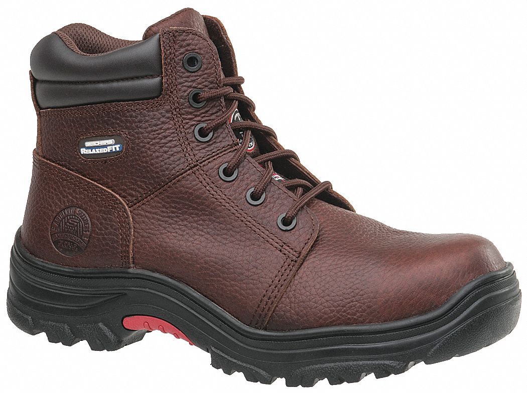 6 in Work Boot, 11, D, Men's, Dark Brown, Composite Toe Type, 1 PR ...