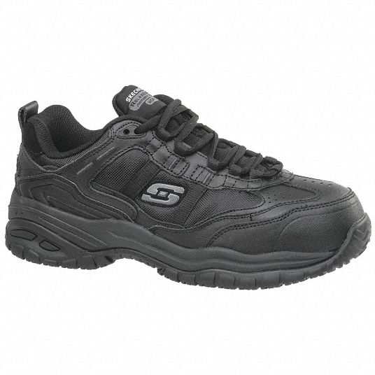 SKECHERS Athletic Shoe, 11, D, Men's, Black, Composite Toe Type, 1 PR ...