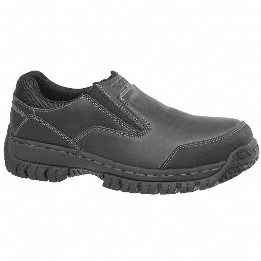 SKECHERS Loafer Shoe, 11, Medium, Men's, Black, Steel Toe Type, 1 PR ...