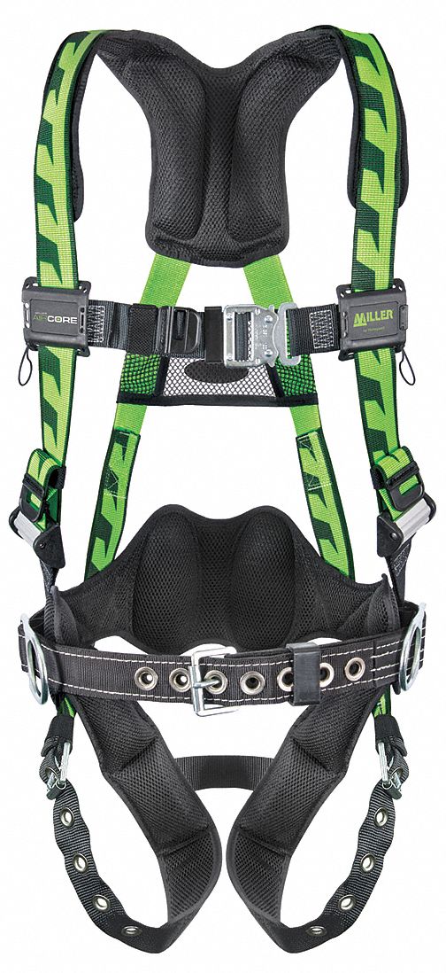 Full Body Harness: Positioning, Vest Harness, Quick-Connect / Tongue, Cam, 2XL/3XL, Belt, Cam