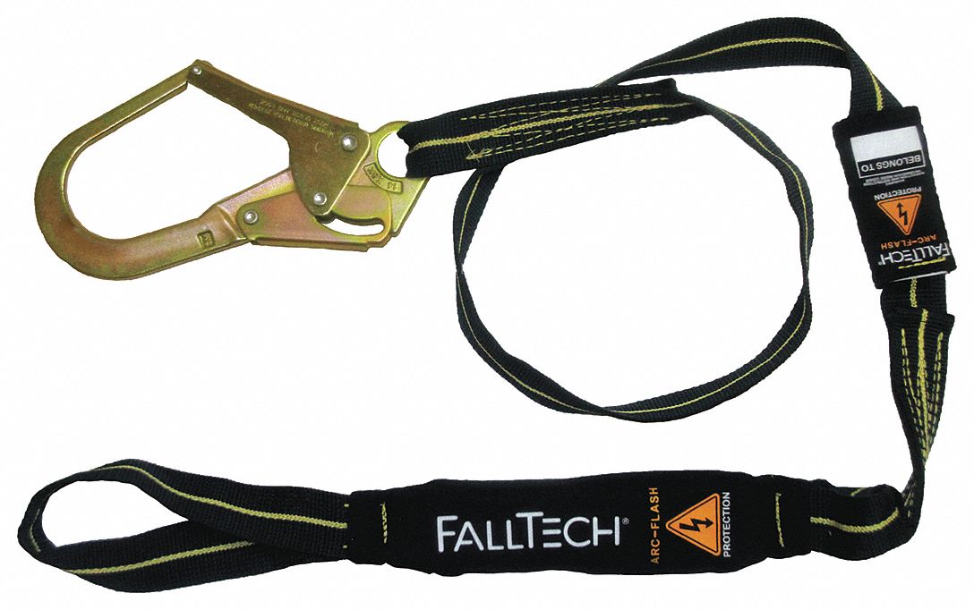 FALLTECH, Shock Pack, Steel Rebar Hook, ShockAbsorbing Lanyard 45J06382423L Grainger