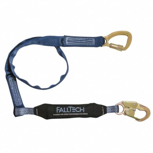 FALLTECH, Shock Pack, Steel Carabiner, Shock-Absorbing Lanyard - 45J071 ...