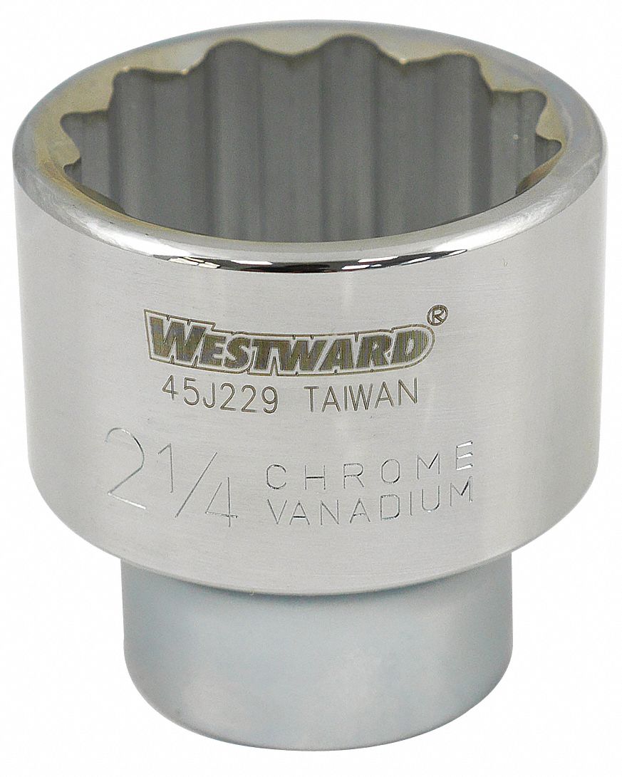 Socket Stl 12P21/4in Chrome 1in