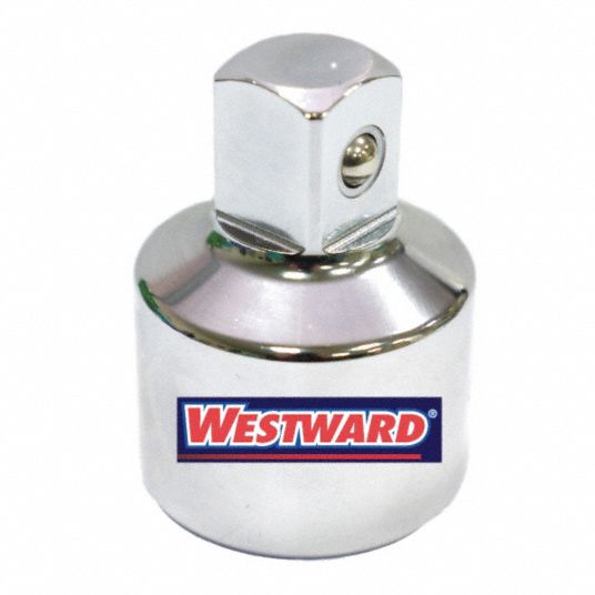 WESTWARD Socket Adapter: 3/4 in Output Drive Size, Square, 2 5/8 in ...