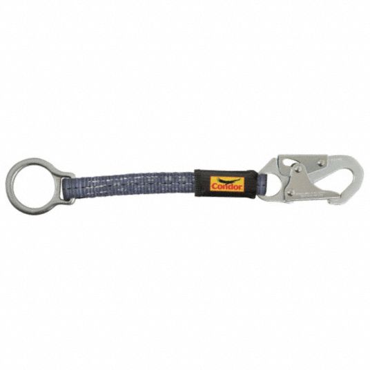 CONDOR, Full Body Harnesses/Shock Absorbing Lanyards, 18 in, D-Ring  Extender - 45J294