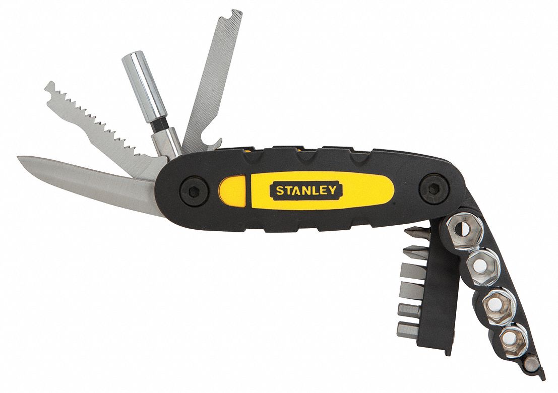 STANLEY Solid Steel MultiTool Knife, Number of Tools 14 45J350
