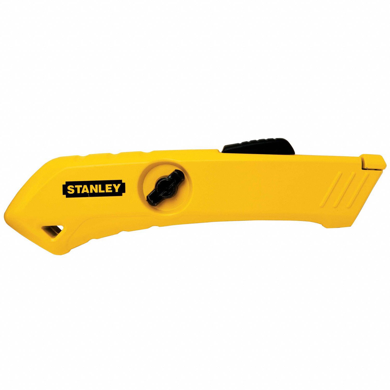 Safety Knife: 6 1/2 in Overall Lg, Textured, 1 3/4 in Overall Wd, Metal, Yellow