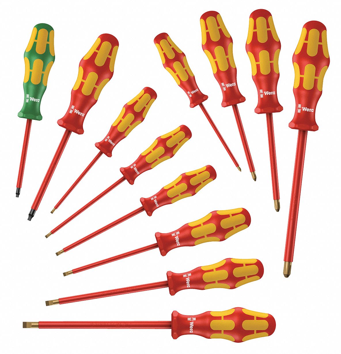 INSULATED SCREWDRIVER SET,12,1000 V AC