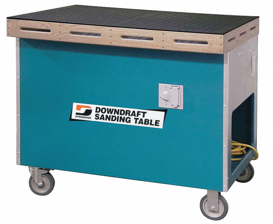 DYNABRADE Downdraft Table, 1, Voltage 115 V, Filter Rating 1 microns, Vacuum Suction 3,000 cfm