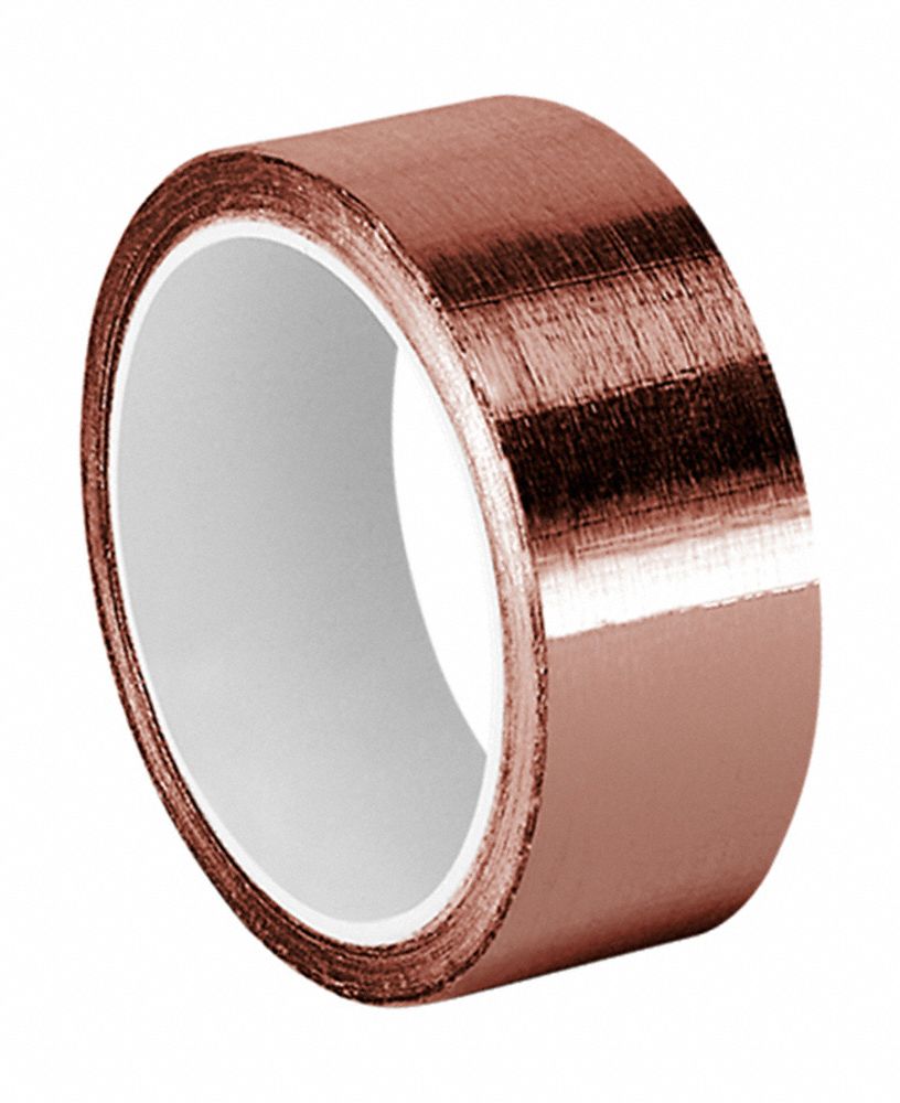 CONDUCTIVE ELECTRICAL TAPE, GENERAL PURPOSE FOIL, 1125, 1 IN X 18 FT, 3.5 MIL, COPPER