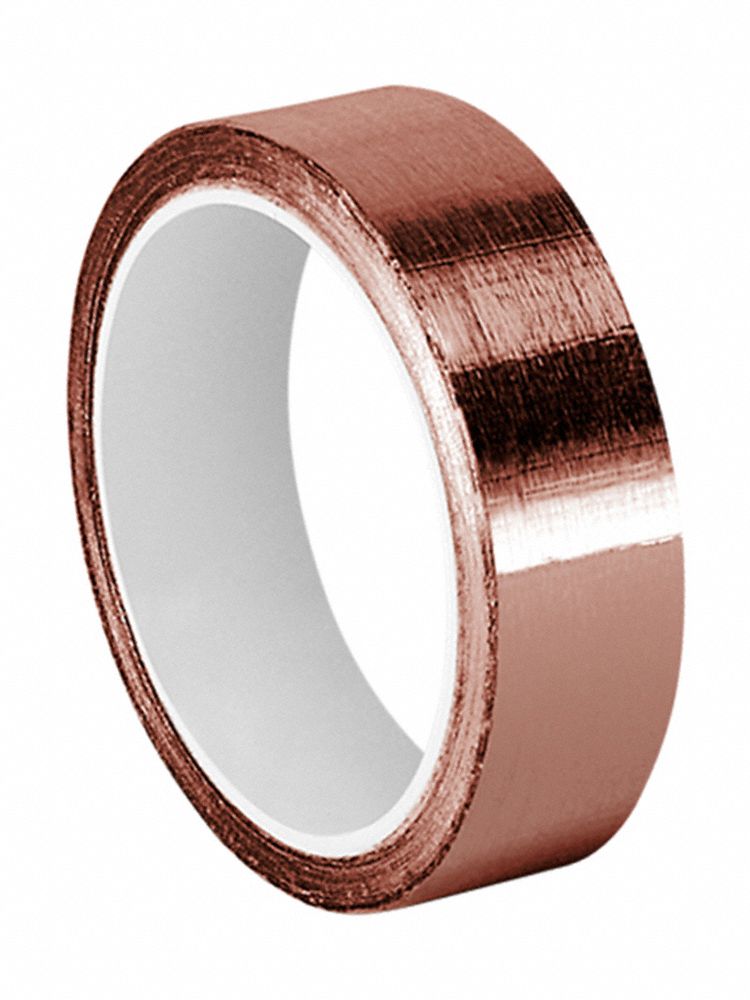 CONDUCTIVE ELECTRICAL TAPE, GENERAL PURPOSE FOIL, 1125, ¾ IN X 18 FT, 3.5 MIL, COPPER