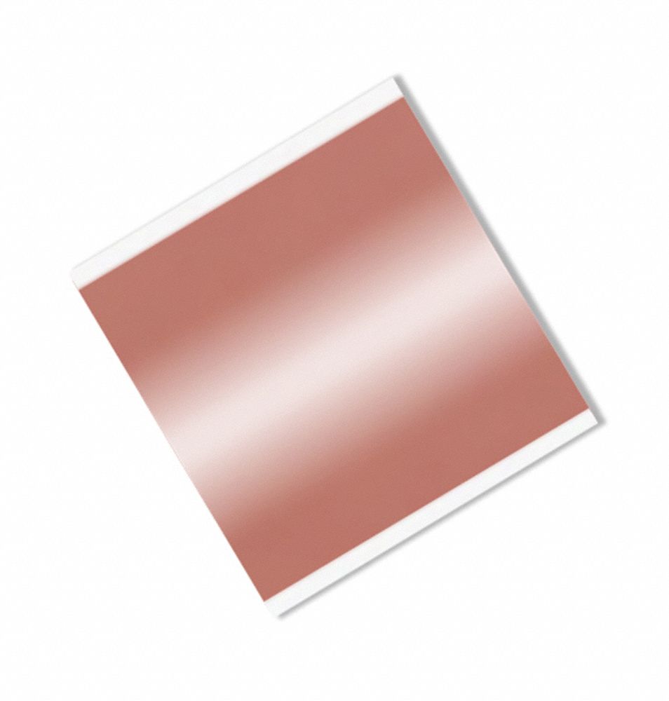 Conductive Electrical Tape: Square, 2 in x 2 in, 3.5 mil Thick, 600 V Volt Rating, Copper Foil