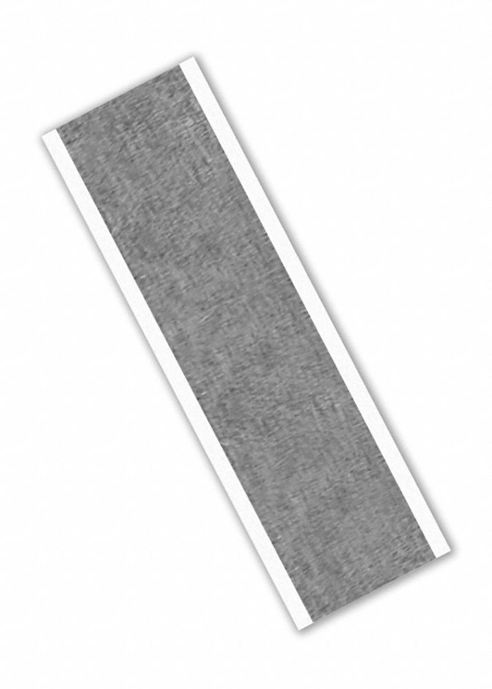 Conductive Electrical Tape: Strip, 1/2 in x 3 in, 3.2 mil Thick, 600 V Volt Rating, Silver
