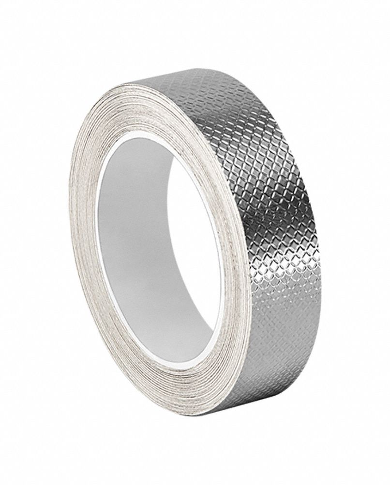 Conductive Electrical Tape: 3/4 in Wd, 6 yd Lg, 4 mil Thick, 600 V Volt Rating, Silver, Acrylic