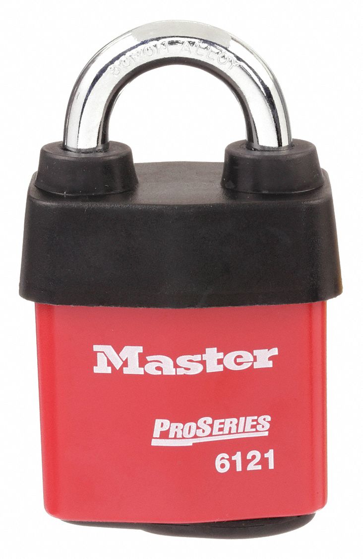 MASTER LOCK, Keyed Alike, Steel, Lockout Padlock 45JC866121KARED