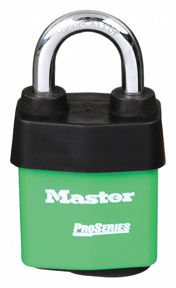 MASTER LOCK, Keyed Different, Steel, Lockout Padlock 45JC826121GRN Grainger