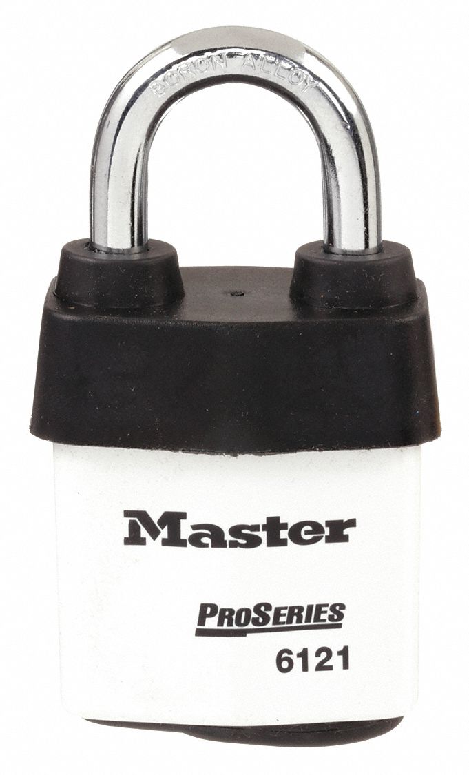 MASTER LOCK, Keyed Different, Steel, Lockout Padlock 45JC856121WHT Grainger