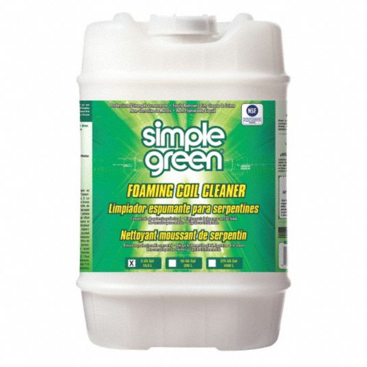 SIMPLE GREEN Condenser or Evaporator Cleaner Liquid, 5 gal Size, Clear