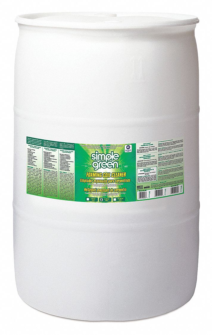 SIMPLE GREEN Liquid Condenser or Evaporator Cleaner, 55 gal, Clear