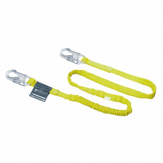 HONEYWELL MILLER, Tubular Webbing, Steel Snap Hook, Shock-Absorbing Lanyard  - 45JJ93