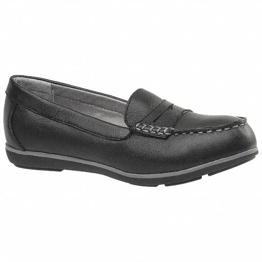 ROCKPORT WORKS Loafer Shoe, 7, M, Women's, Black, Steel Toe Type, 1 PR ...