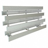 TR-0307.5STD National Recreation Systems 7 1/2 ft Bleacher with 15 Seats in 3 Rows Aluminum 
