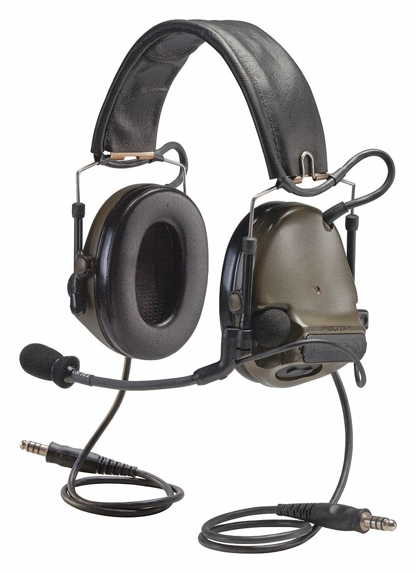 Two Ear Over the Head Advanced Combat Helmet Dual Headset, 20dB Noise