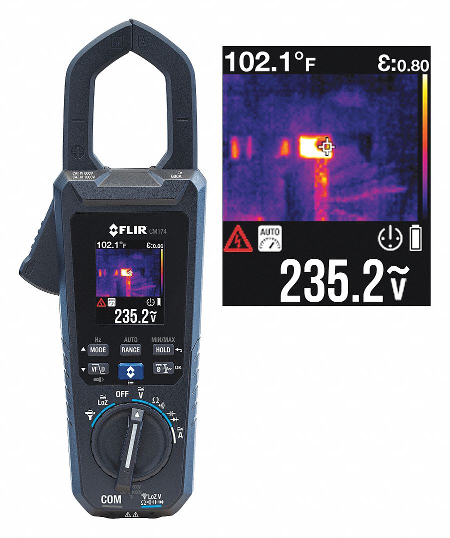 FLIR, ClampJaw Jaw, CAT IV 600V, Digital Clamp Meter 45JW90CM174