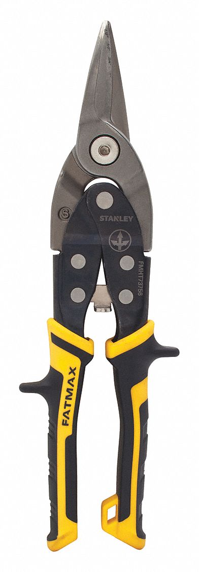 AVIATION SNIP, STRAIGHT, 10 IN OVERALL L, 1 1/4 IN CUTTING L, STEEL, MULTI-COMPONENT