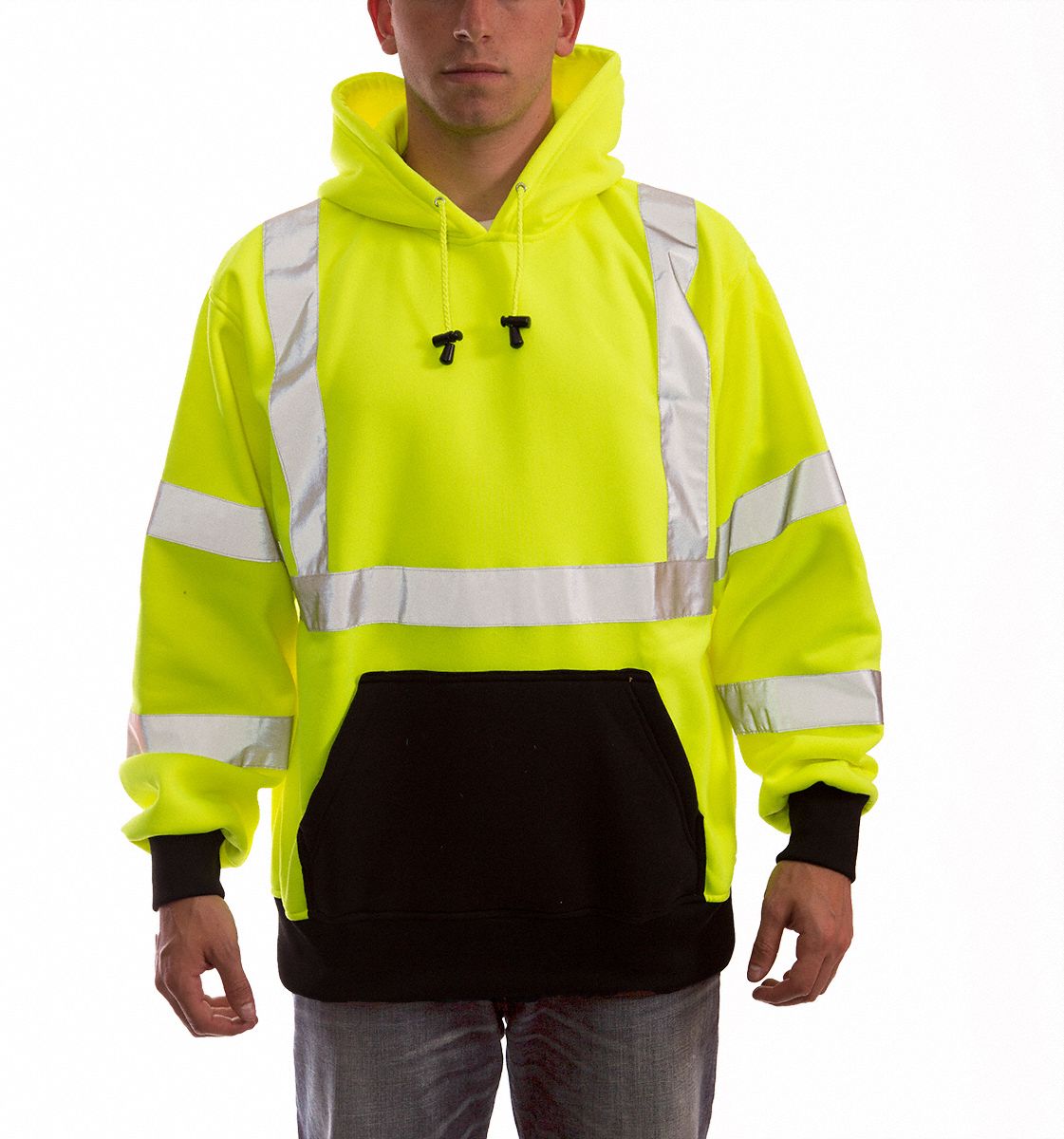 yellow black sweatshirt