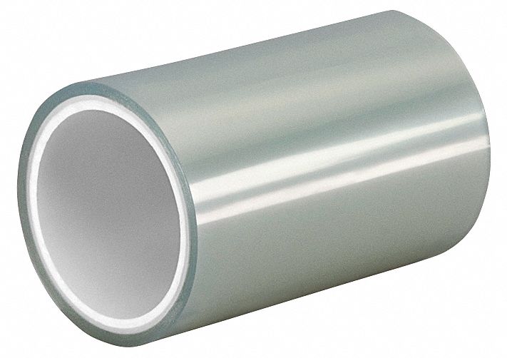 Transfer Tape: 3 in Wd, 5 yd Lg, 2 mil Thick, Polyester Film, Acrylic, Transparent