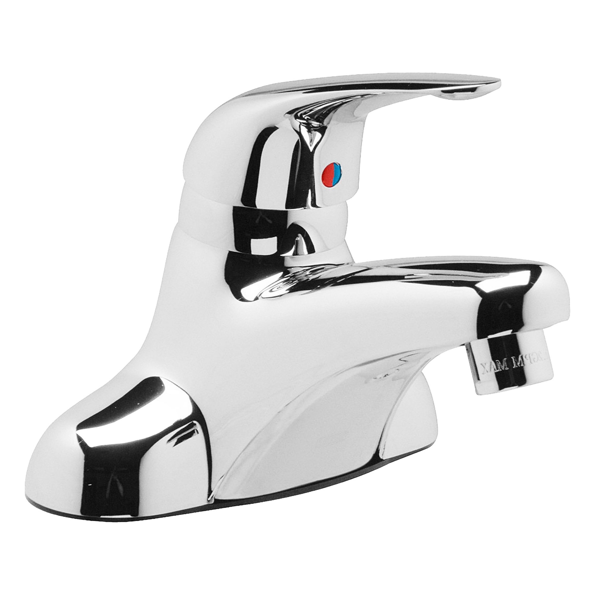 Low Arc Bathroom Faucet: AquaSpec®, Brass, Chrome Finish, 0.5 gpm Flow Rate, Centerset, Arc