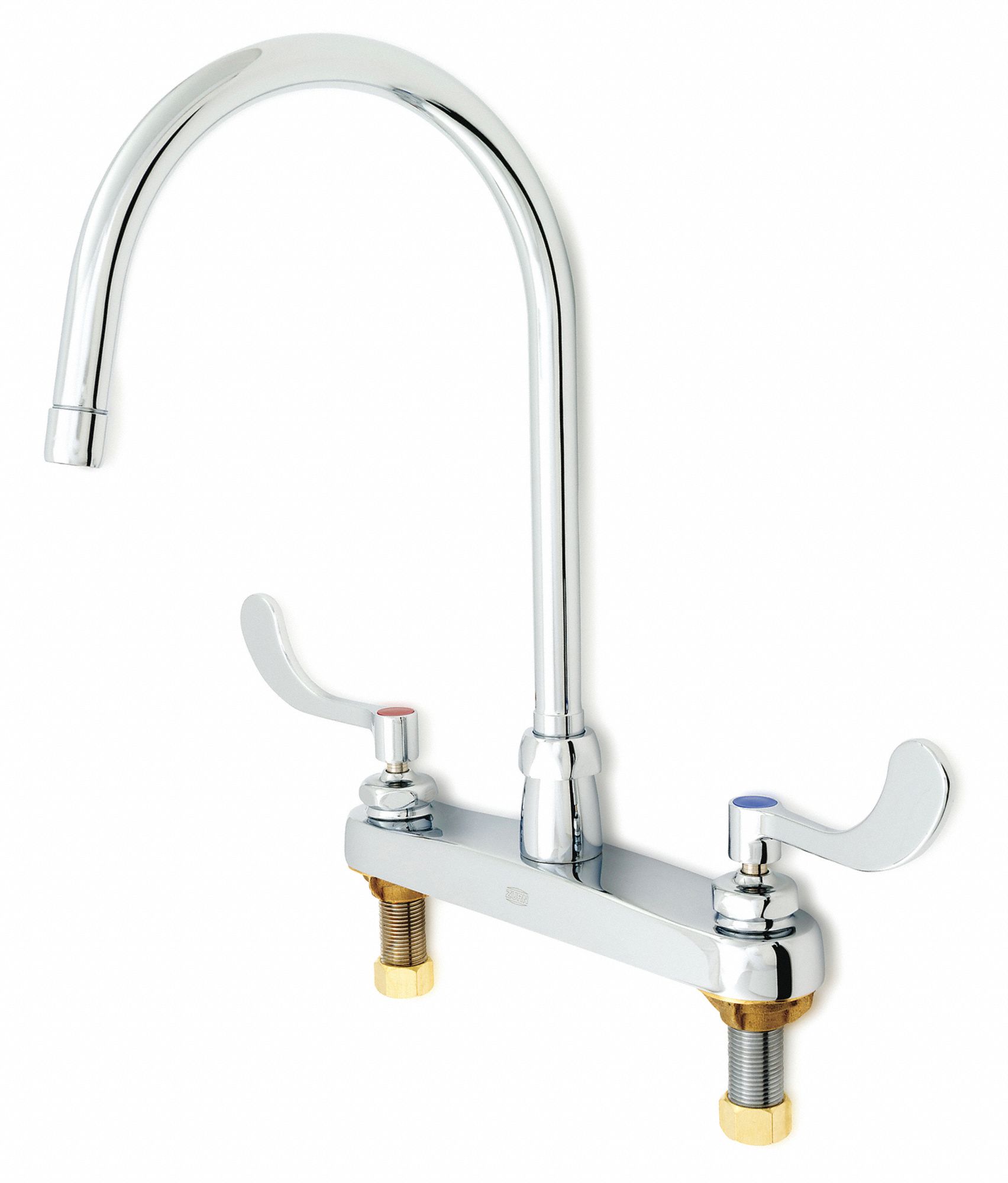 GOOSENECK KITCHEN/BATHROOM FAUCET: ZURN, AQUASPEC, CHROME FINISH, 2.2 GPM, 8 IN SPOUT L