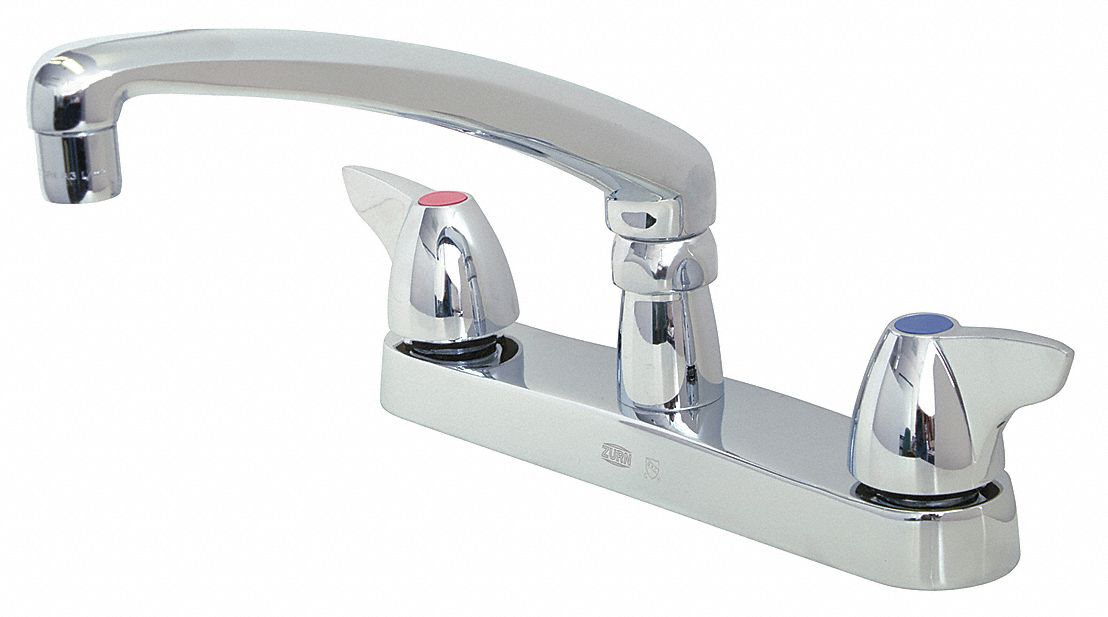 LOW ARC KITCHEN FAUCET: ZURN, AQUASPEC, CHROME FINISH, 2.2 GPM FLOW RATE