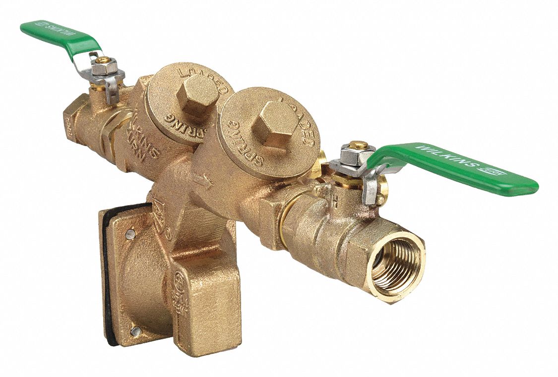 Reduced Pressure Zone Backflow Preventer: 975XL2, Std Configuration, Bronze, 1 in Pipe Size