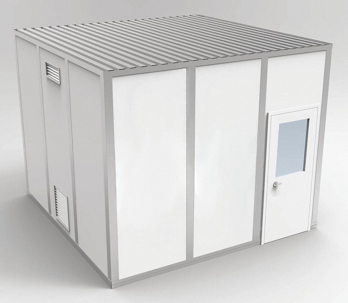 PORTA-FAB, 12 ft x 12 ft x 10 ft, 144 sq ft Int Area, Modular Cleanroom ...