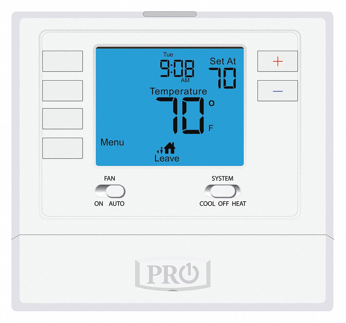 PRO1 IAQ Low Voltage Thermostat, Stages Cool 2, Stages Heat 2 45KE92