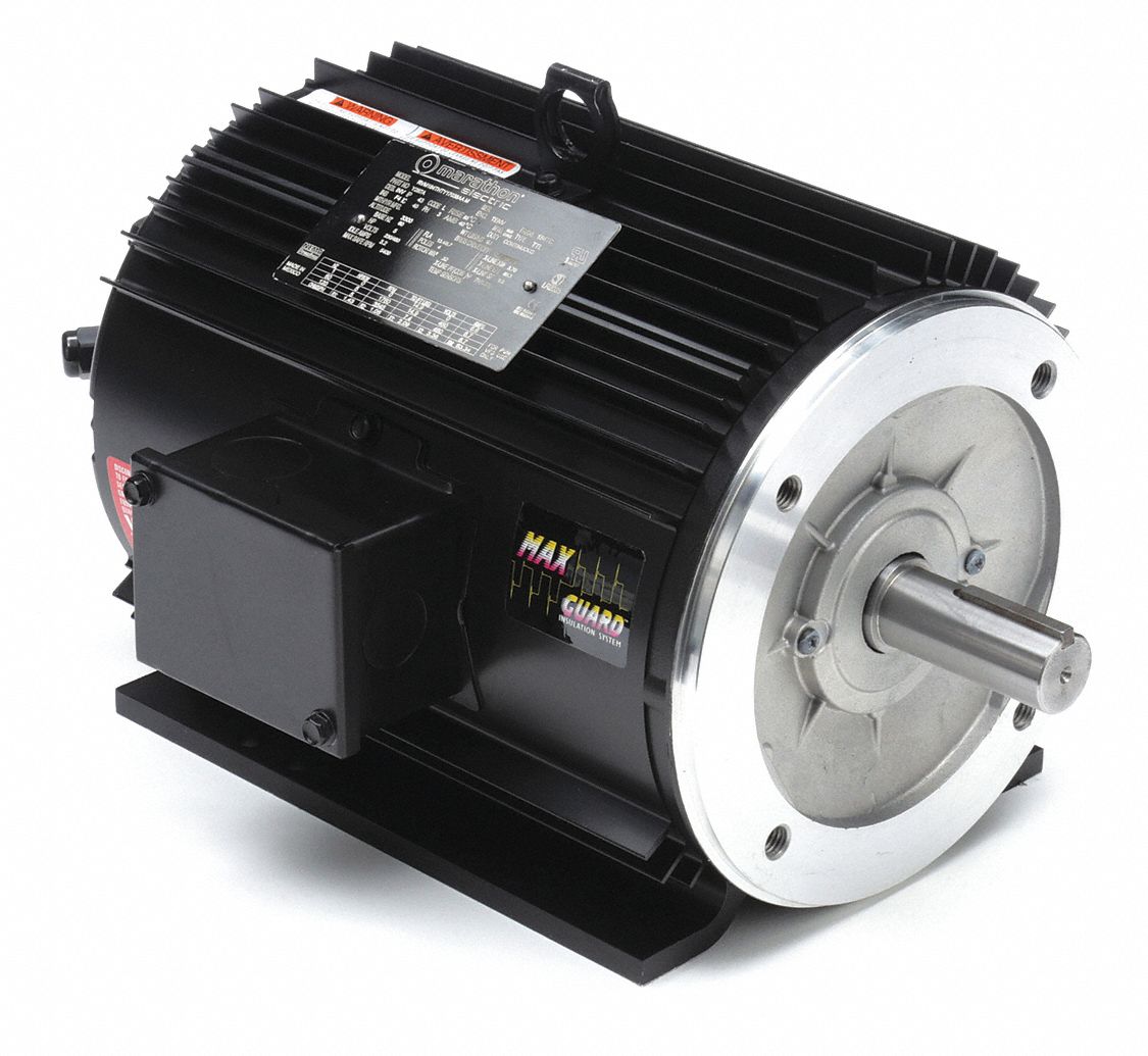 Vector Motor: Totally Enclosed Non-Ventilated, Rigid Base Mount, 5 HP, 230/460V AC