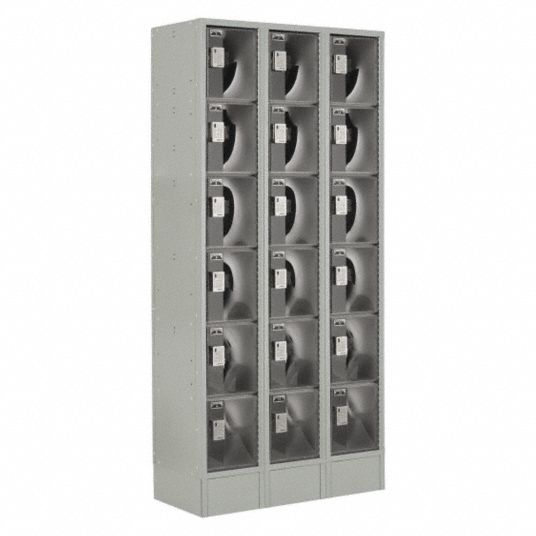 LOCKUP, 36 in x 18 in x 82 in, 6 Tiers, Box Locker -  45KH34