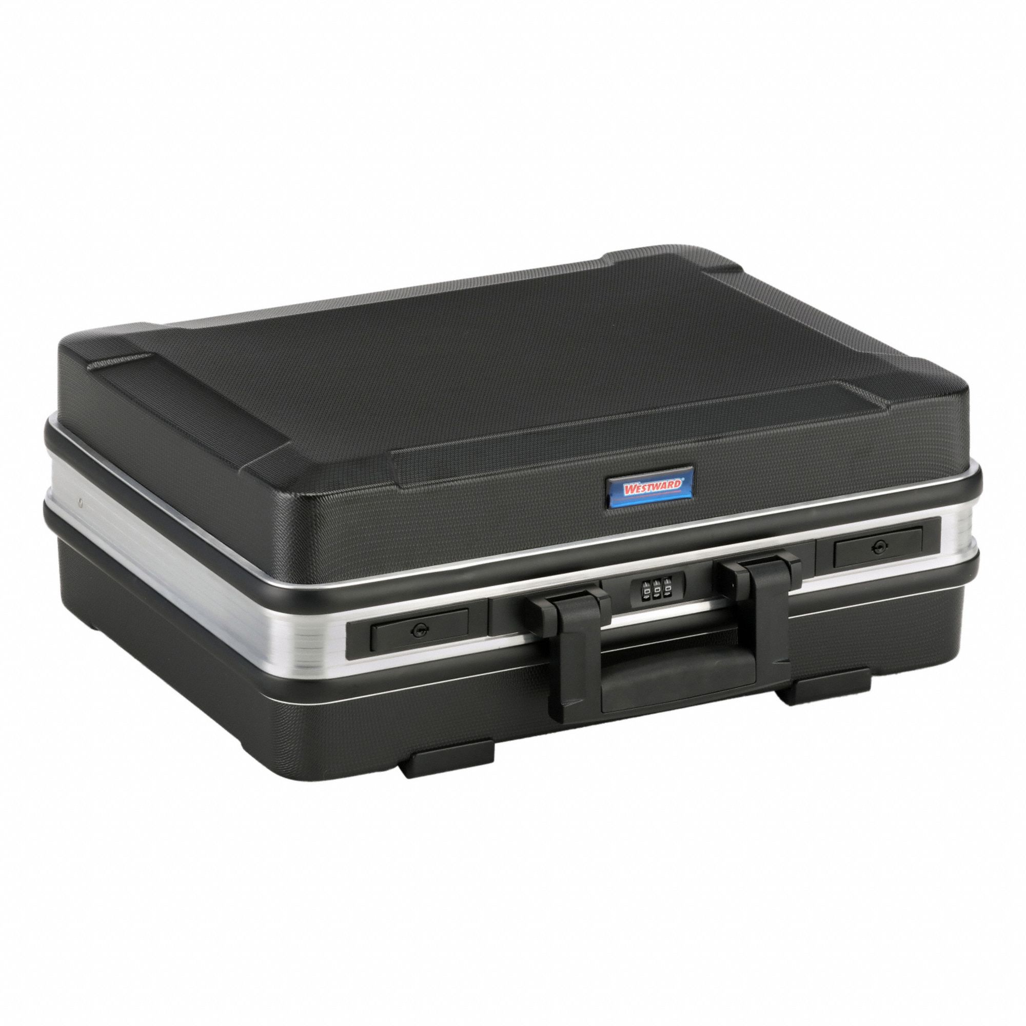 Tool Case: 16 3/8 in W 11 in D 19 1/2 in H, Plastic, Black, Hinged Lid, Combo