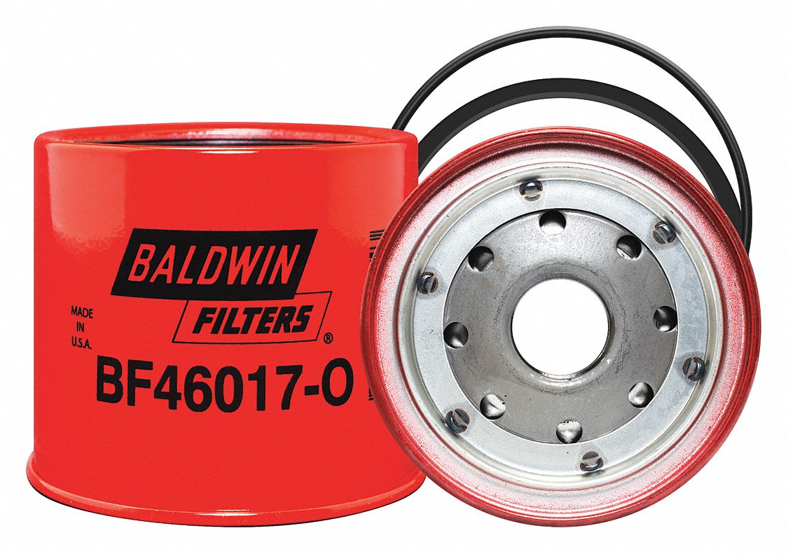 Fuel Filter: Spin-On, 3 13/16 in Outside Dia, 1-12 Thread Size, Cellulose