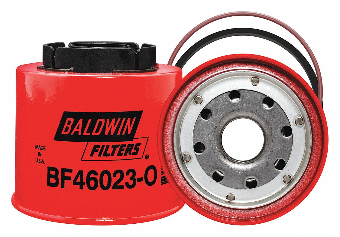 Fuel Filter: Spin-On, 3 3/4 in Outside Dia, 1"-14 Thread Size, Cellulose, Racor