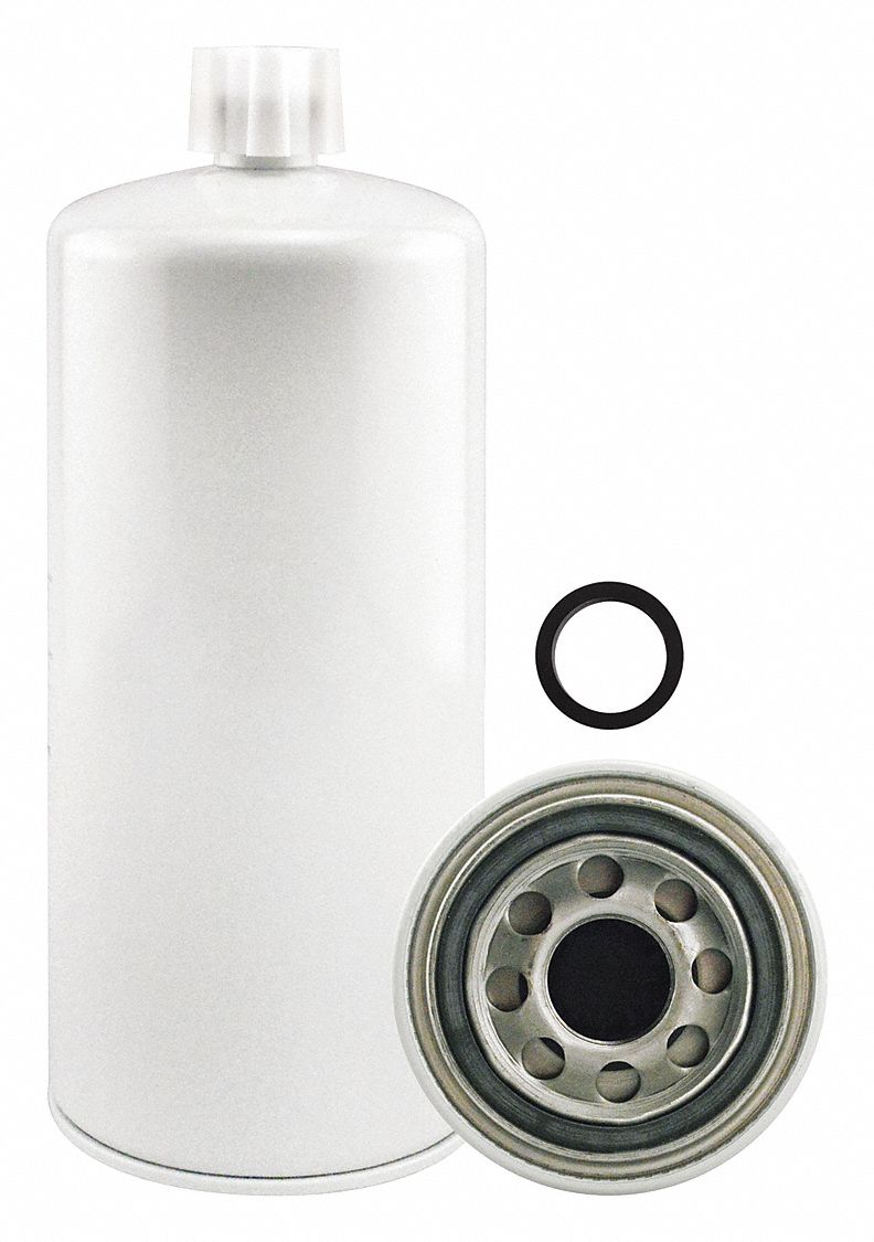 Fuel Filter: Spin-On, 3 11/16 in Outside Dia, 1 1/8"-16 Thread Size, Cellulose
