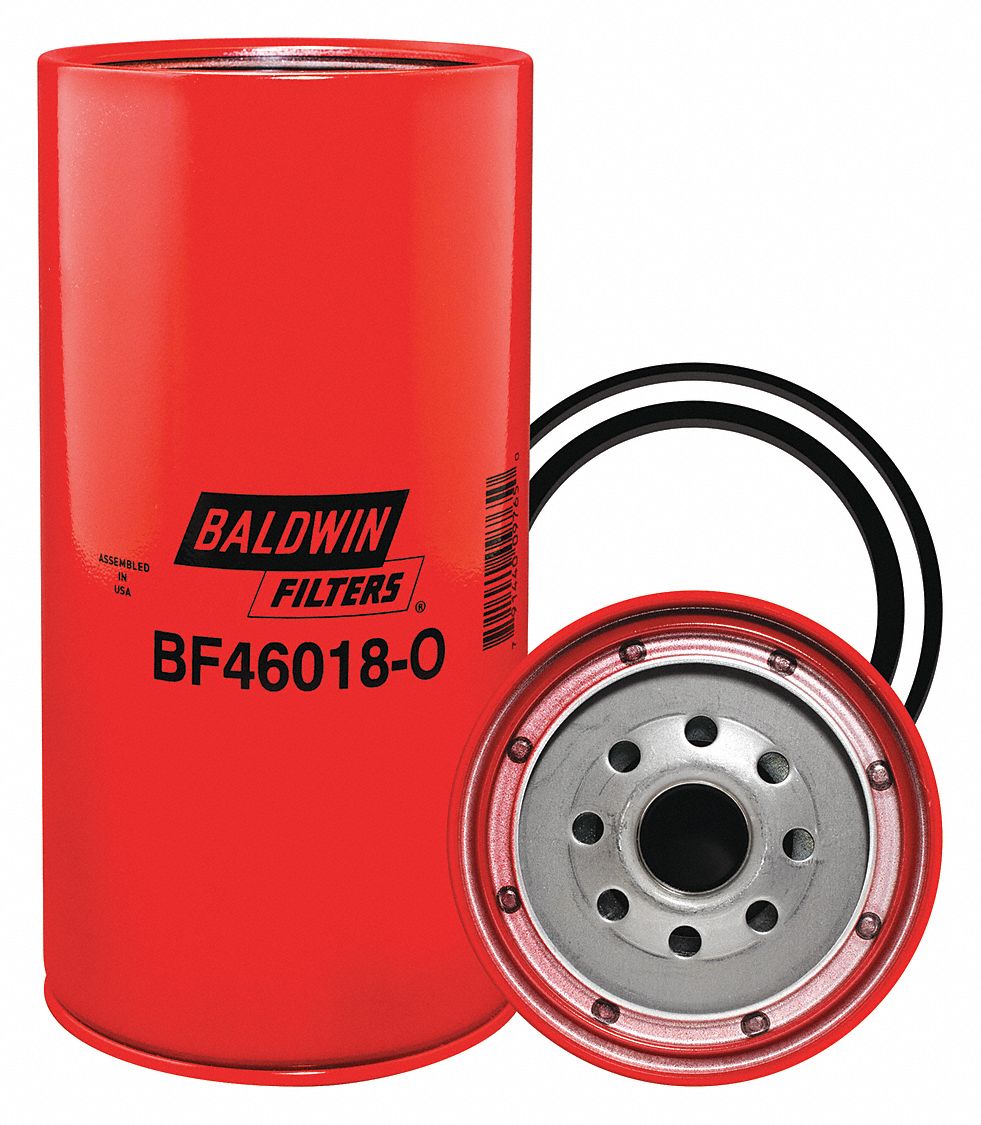 Fuel Filter: Spin-On, 4 1/4 in Outside Dia, 1"-14 Thread Size, Cellulose, Navistar