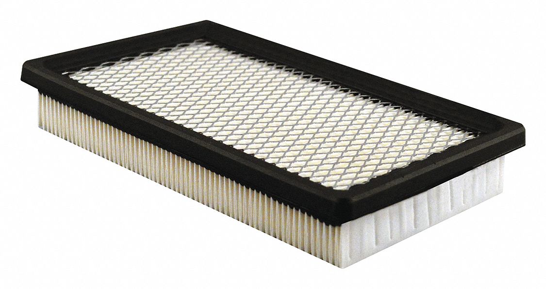 Automotive Air Filter: Panel, Engine, Rectangular, Panel, 8 9/16 in Overall Lg