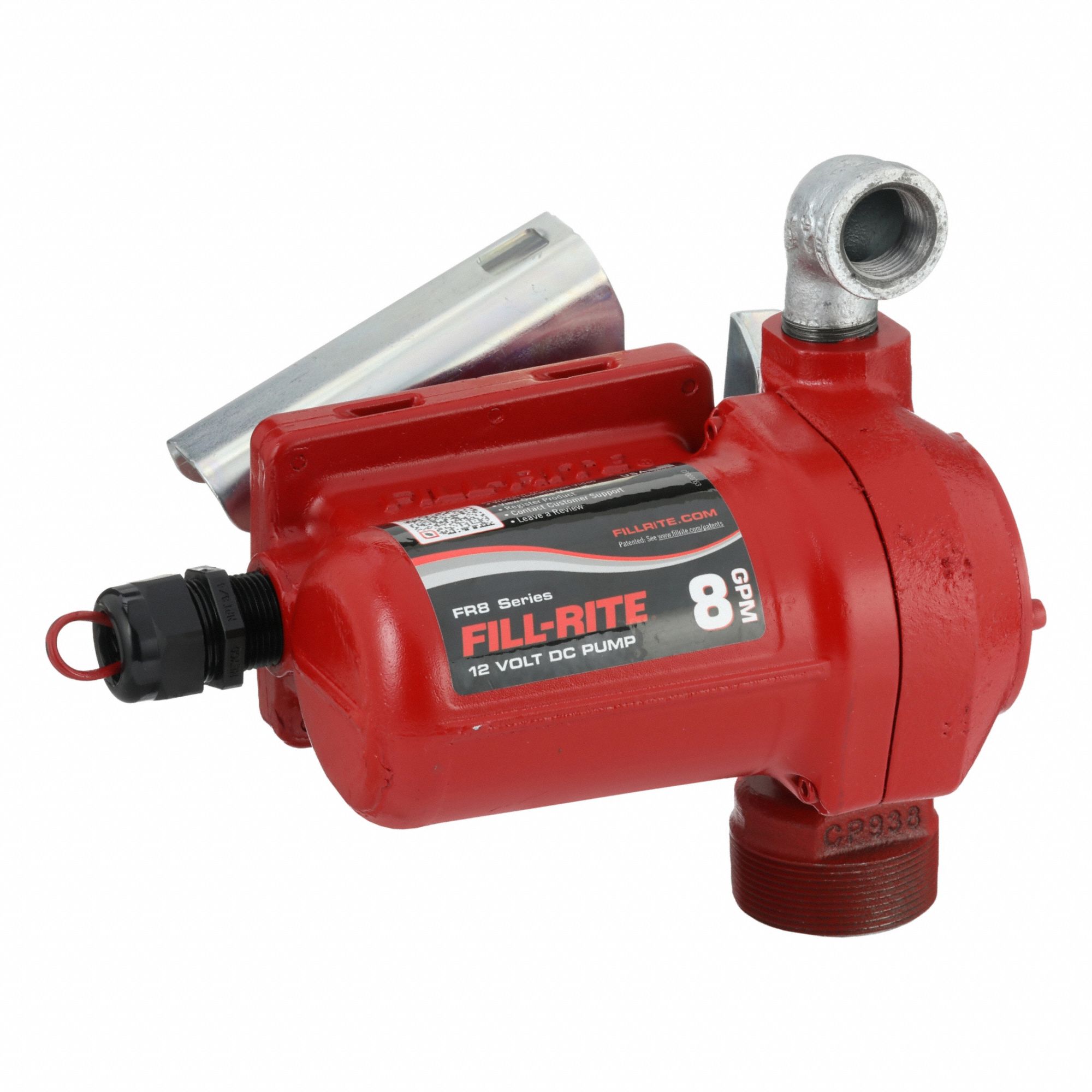 Electric Drum Pump: 12 V DC, 1/6 hp HP, 12 gpm Max. Flow Rate, Pump Only, Aluminum, Foot