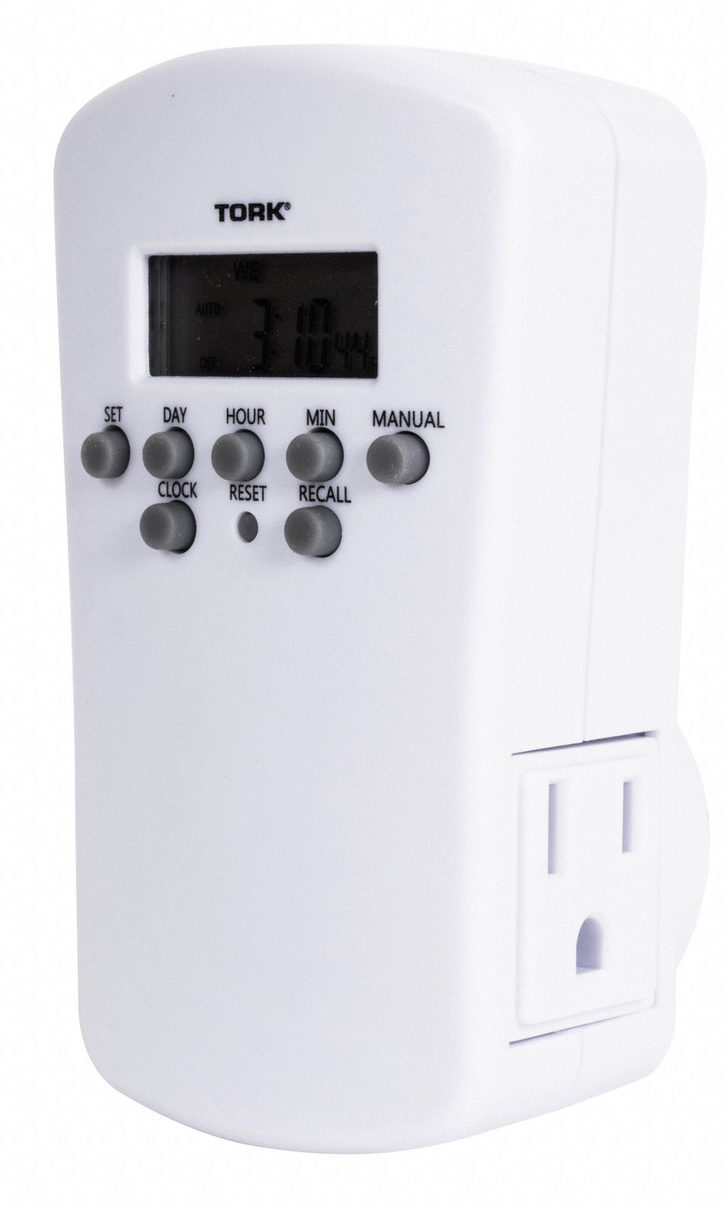 TORK Plug In Timer 1 min Min. Time Setting, 7 day Max. Time Setting