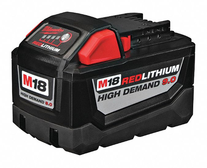 Milwaukee®, M18™ REDLITHIUM™, Battery - 45KM67|48-11-1890 - Grainger