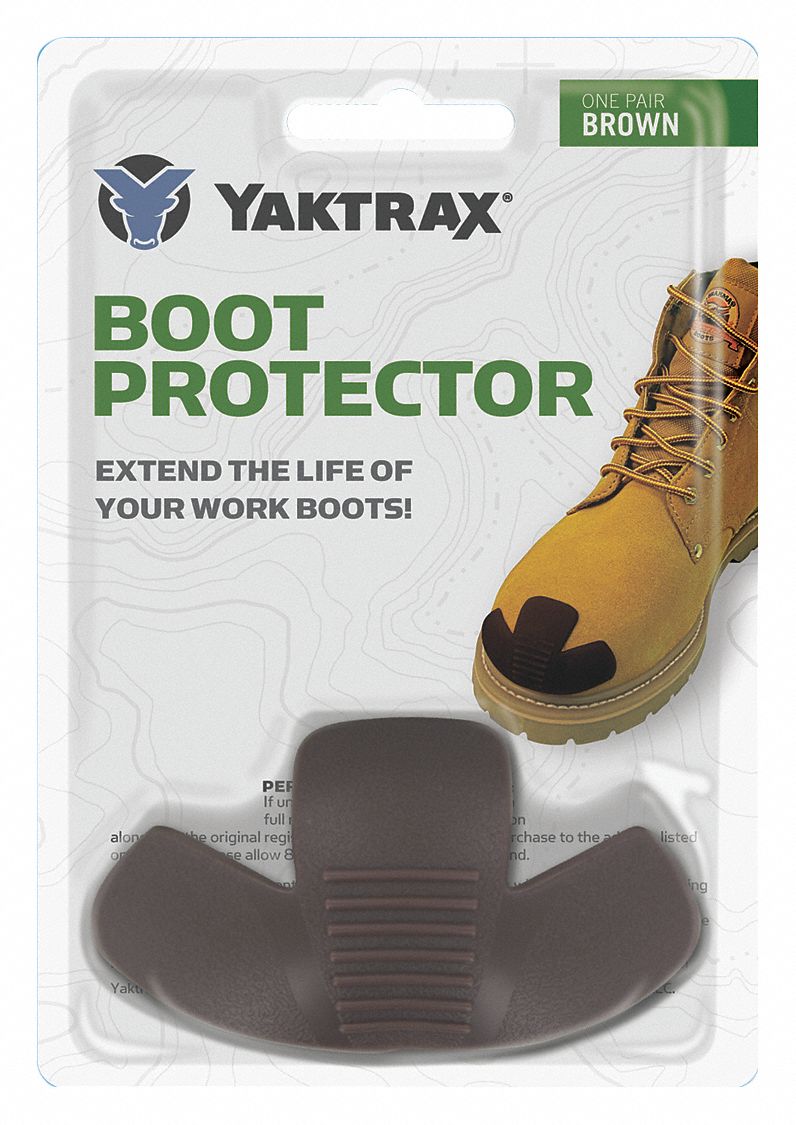 Boot Guard: Brown, Work Boots, Applicator and Glue, Polyurethane, Universal, YAKTRAX, 1 PR